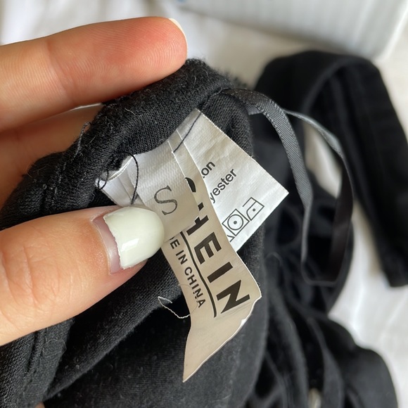 Black open back halter top - Picture 3 of 3